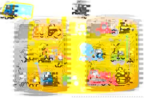 Hape Happy Puzzles Wooden Puzzle Vehicles Construction Peg (E1407A)  / Fisher Price-WinFun-Clementoni-Playgo   